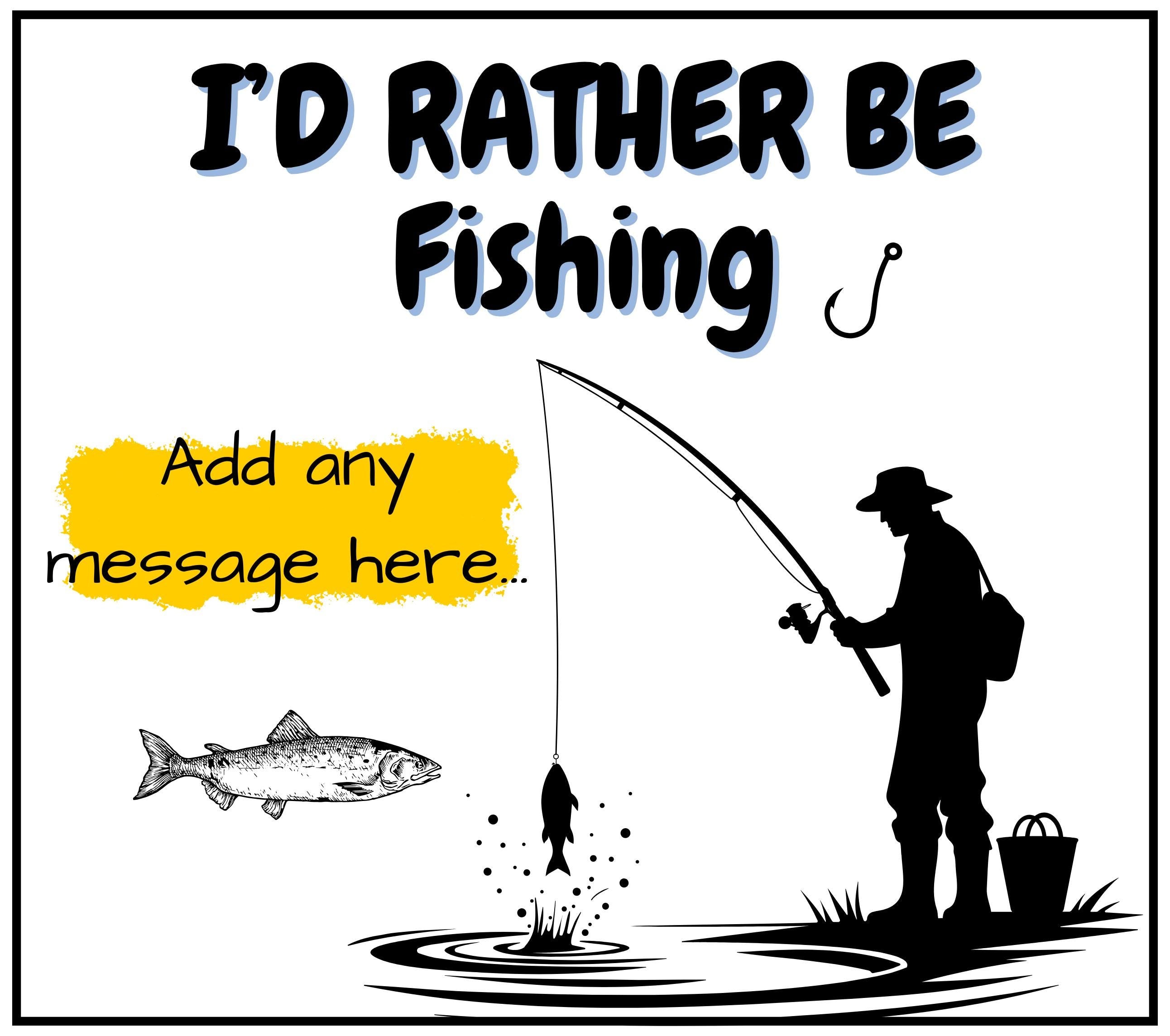 Rather Be Fishing Personalised Candle | Gift for Fisherman | Fishing Gift | Custom Message Fisherman Gift | Secret Santa | Fishing Birthday Etsy