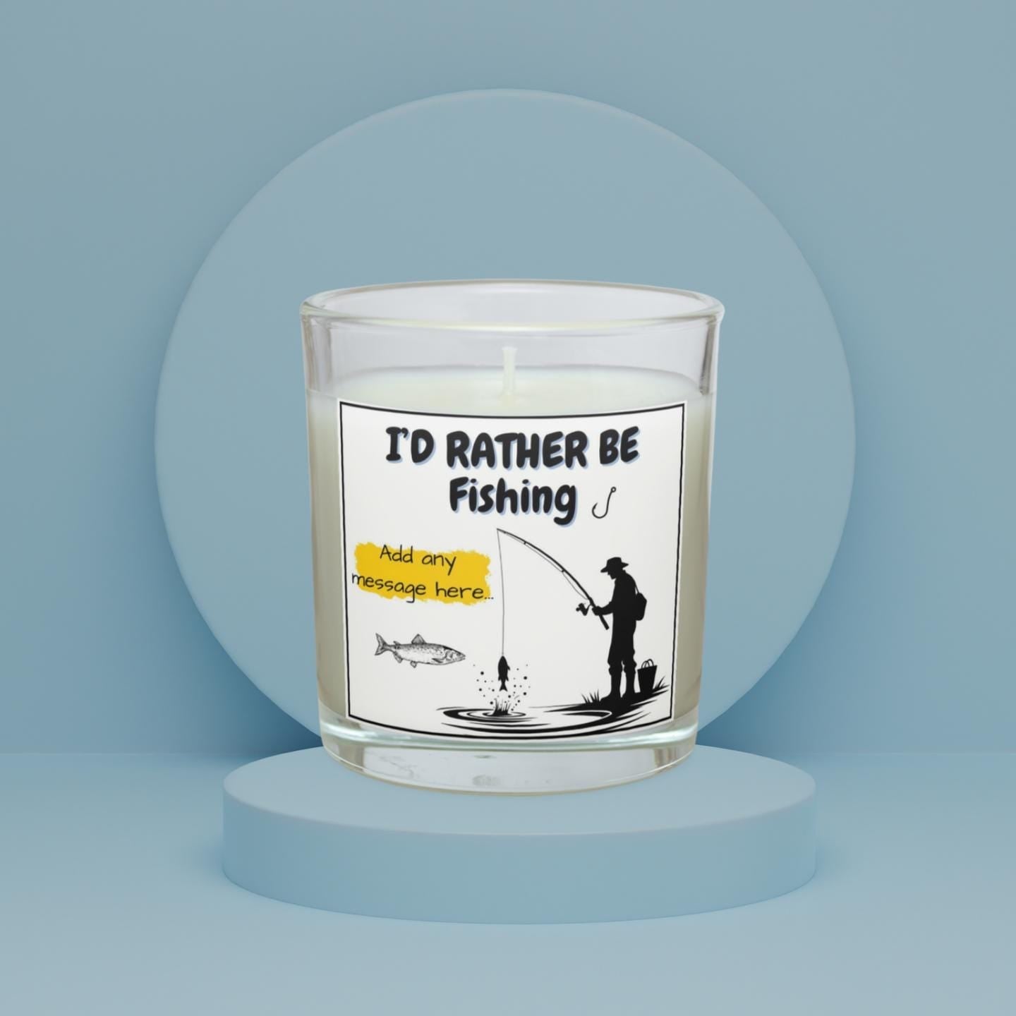 Rather Be Fishing Personalised Candle | Gift for Fisherman | Fishing Gift | Custom Message Fisherman Gift | Secret Santa | Fishing Birthday Etsy