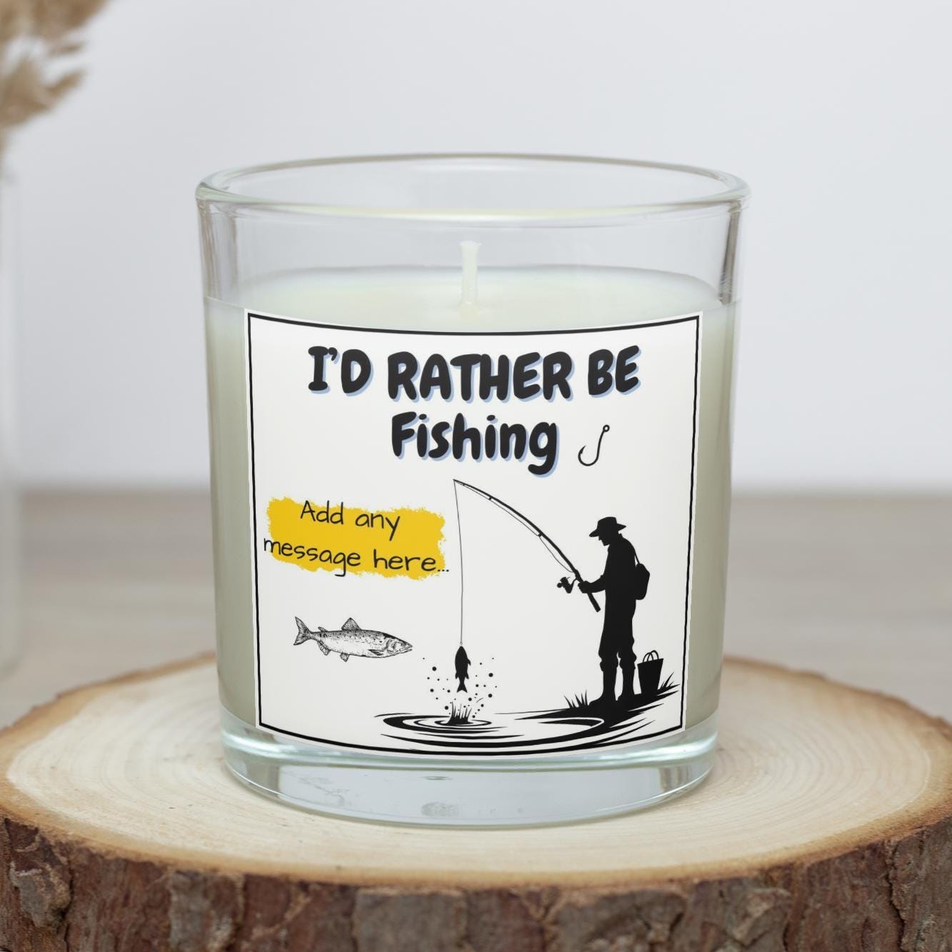 Rather Be Fishing Personalised Candle | Gift for Fisherman | Fishing Gift | Custom Message Fisherman Gift | Secret Santa | Fishing Birthday Etsy