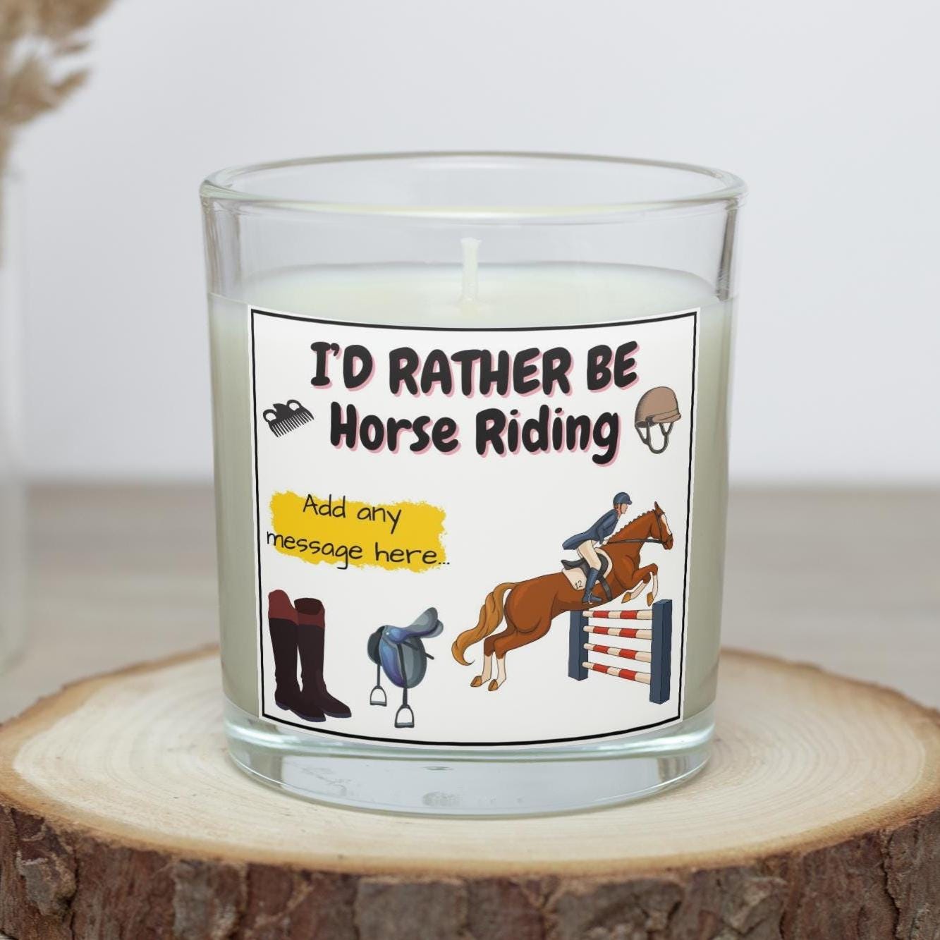 Rather Be Horse Riding Personalised Candle | Horse Lover Gift | Equestrian Candle Gift | Custom Horse Rider Gift | Funny Horse Rider Gifts Etsy