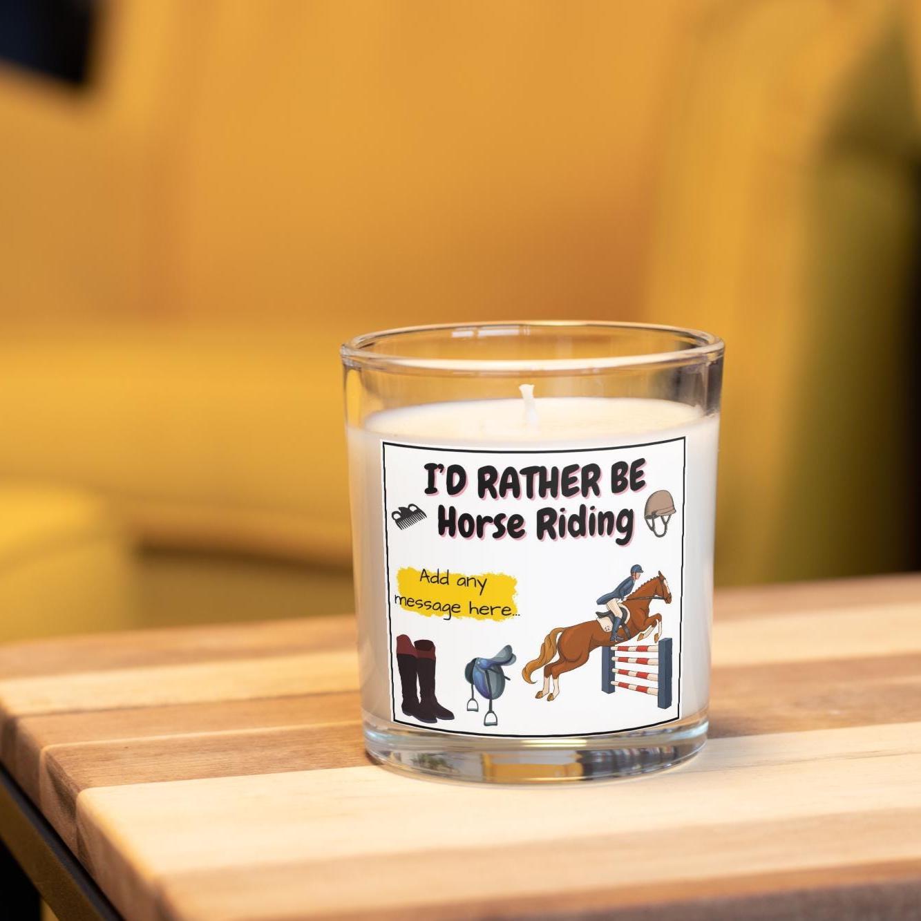 Rather Be Horse Riding Personalised Candle | Horse Lover Gift | Equestrian Candle Gift | Custom Horse Rider Gift | Funny Horse Rider Gifts Etsy