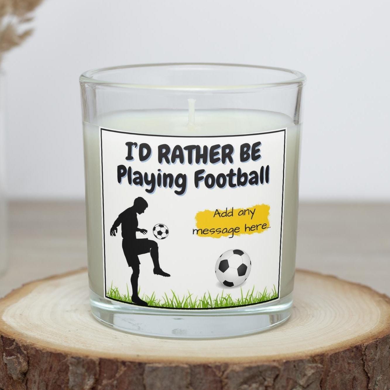 Rather Be Playing Football Personalised Candle | Football Player Gift | Custom Football Player Gift | Football Birthday Gift | Secret Santa Etsy