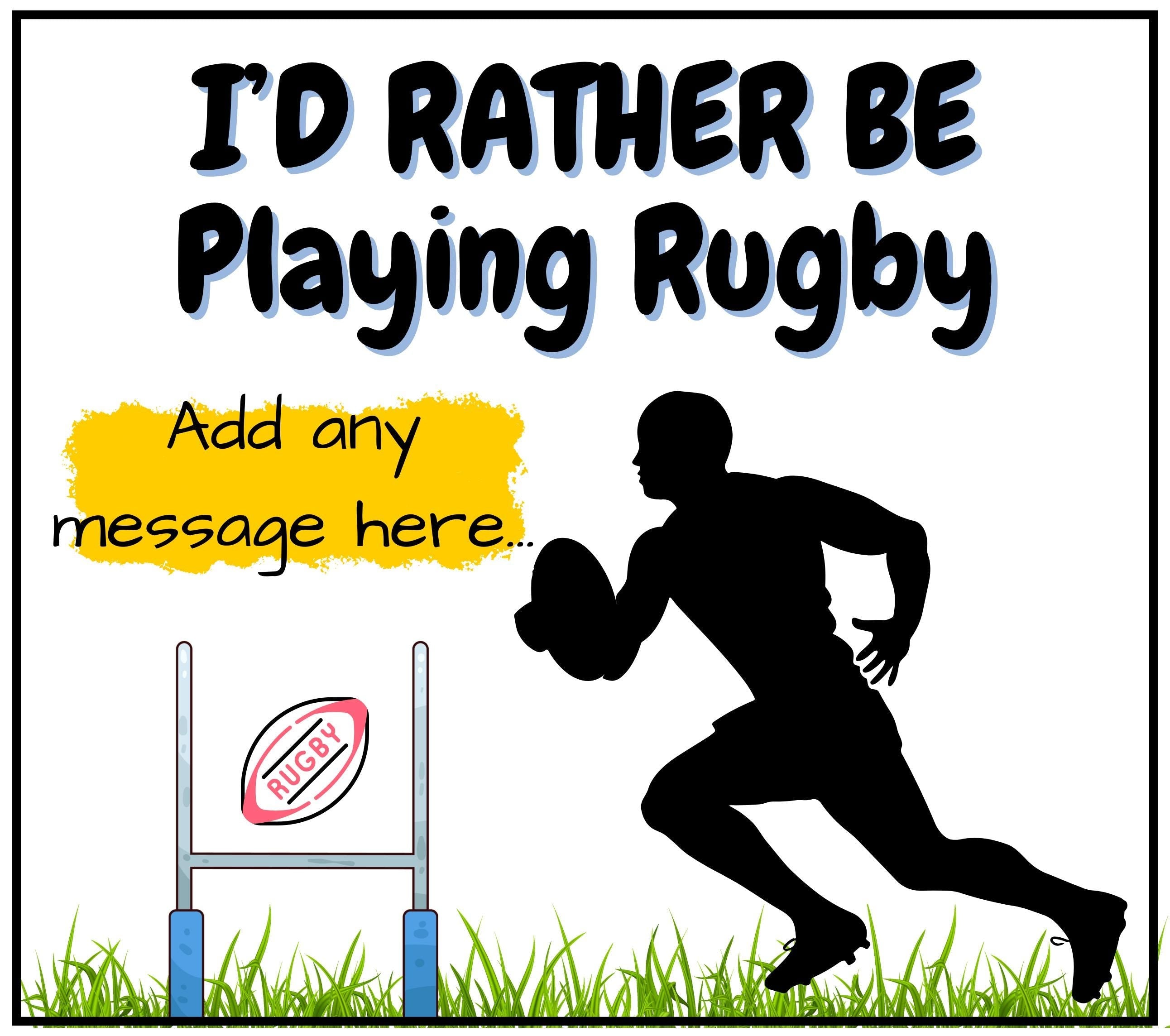 Rather Be Playing Rugby Personalised Candle | Rugby Player Gift | Custom Rugby Gift | Secret Santa Rugby | Rugby Team Gift | Rugby Birthday Etsy