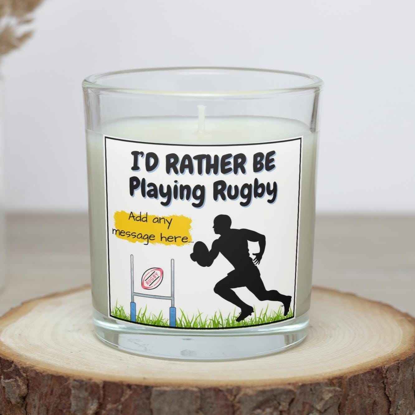 Rather Be Playing Rugby Personalised Candle | Rugby Player Gift | Custom Rugby Gift | Secret Santa Rugby | Rugby Team Gift | Rugby Birthday Etsy