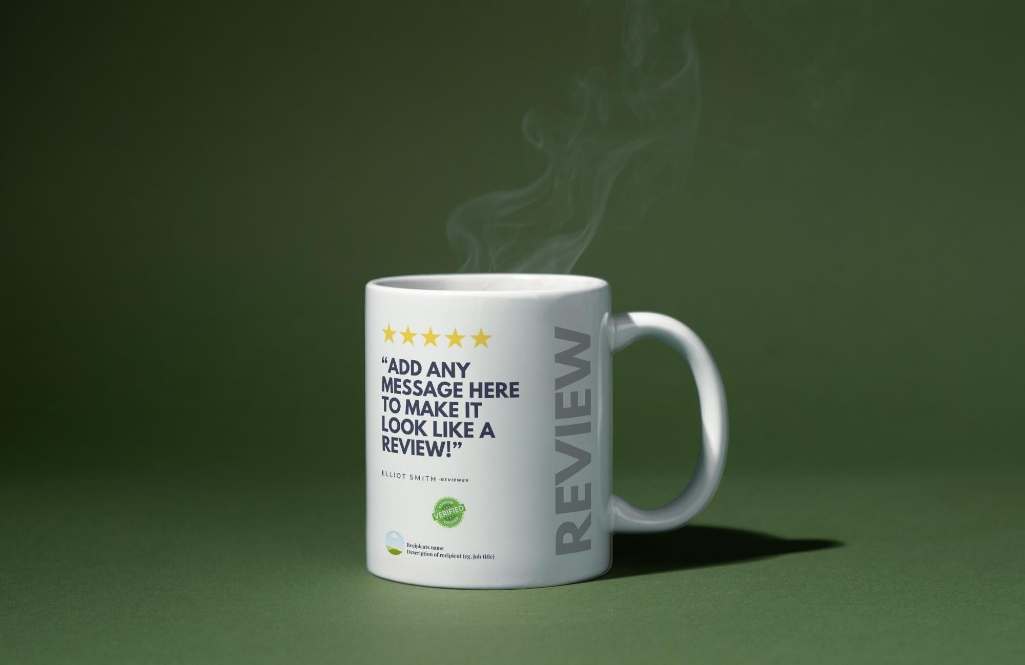 Personalised Review Mug | Custom Star Rating Gift | Funny Coffee Cup | Add Your Own Message | Novelty Mug | Friend Gift | The Best | Present Etsy
