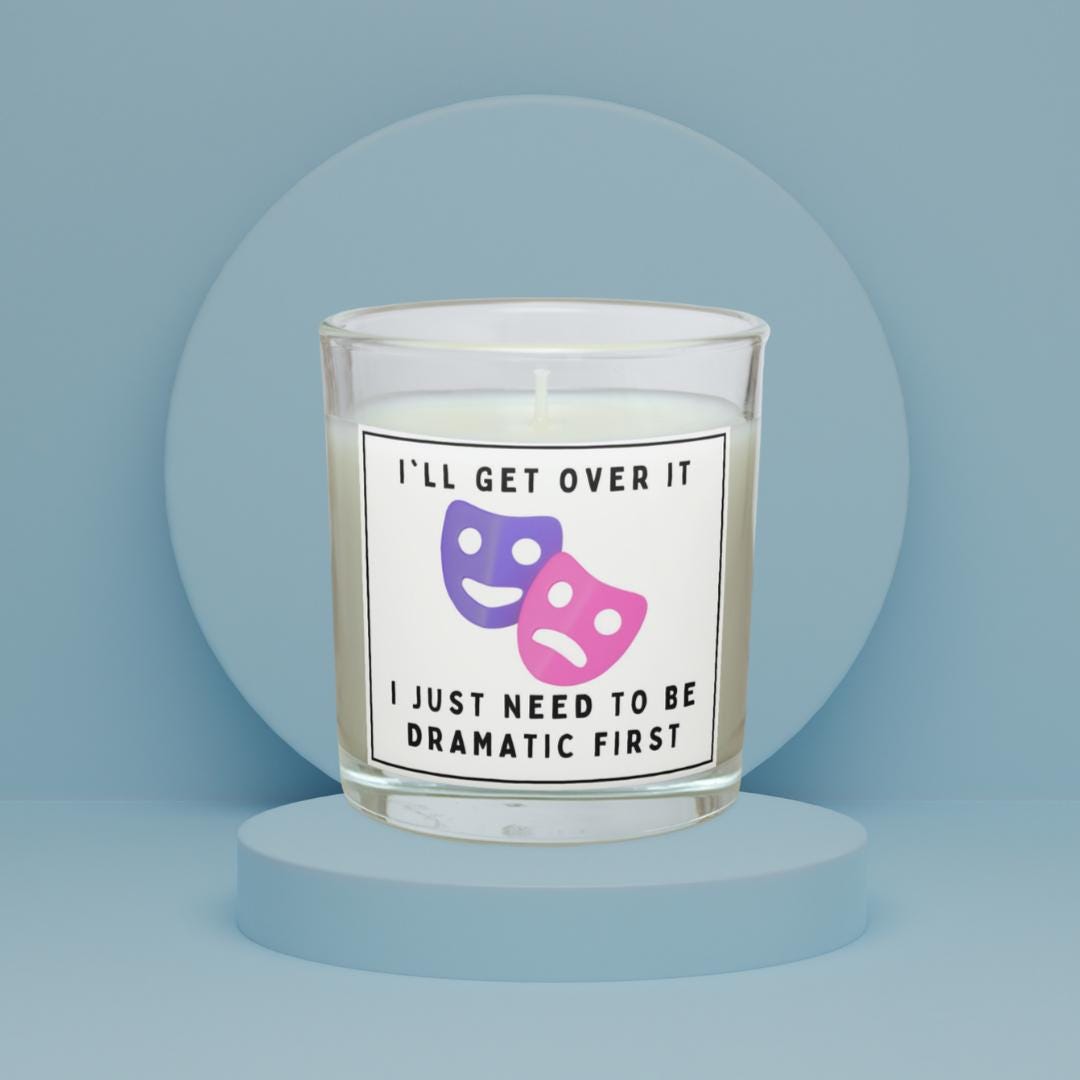 Funny Drama Queen Personalised Candle | Get Over It | Sassy Quote Gift | Funny Drama Candle | Funny Secret Santa | Funny Birthday Candle Etsy