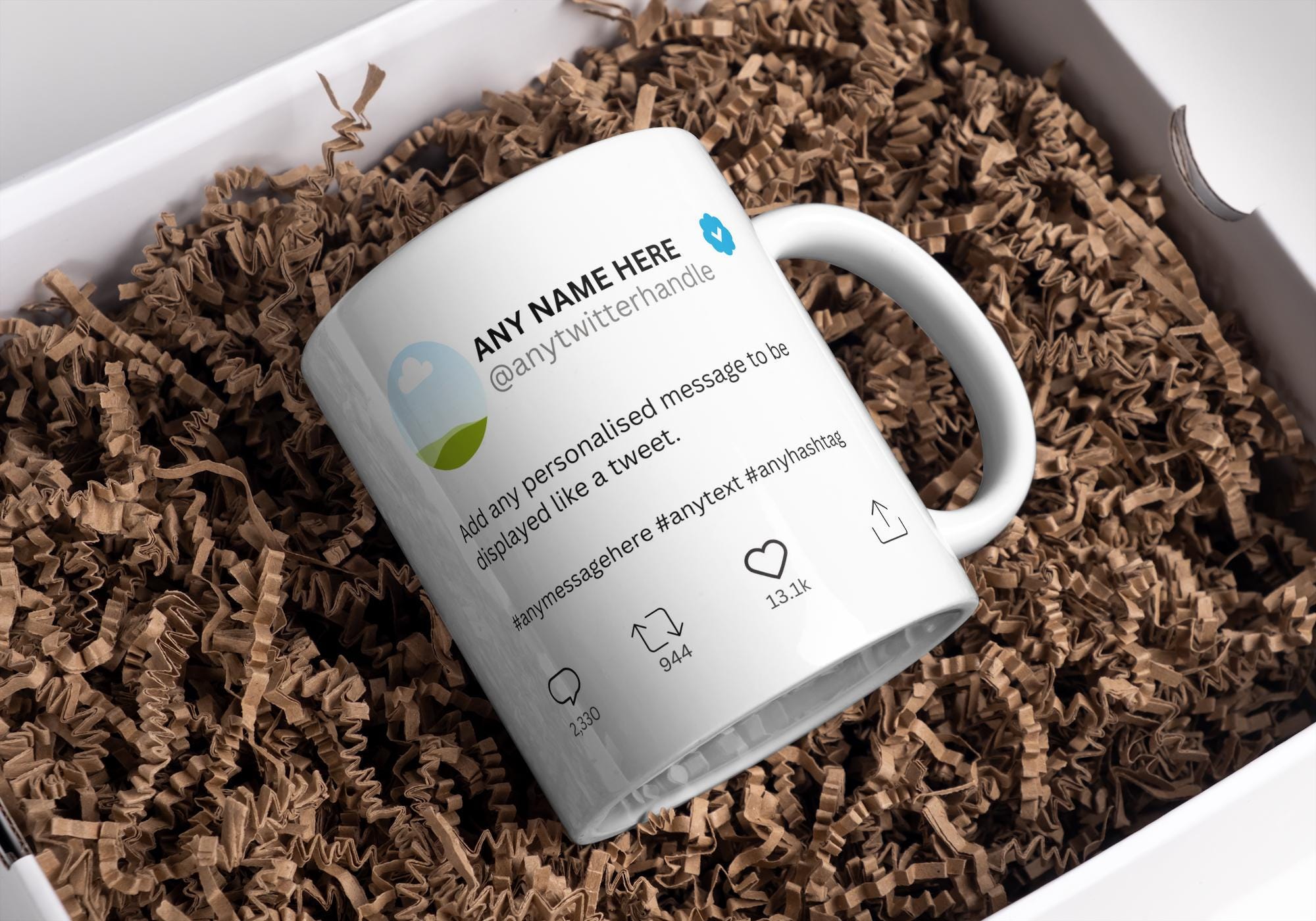 Personalised Twitter/X Mug | Custom Tweet Design | Funny Social Media Gift | Add Your Handle & Message | Novelty Mug | Personalised Gift | Etsy