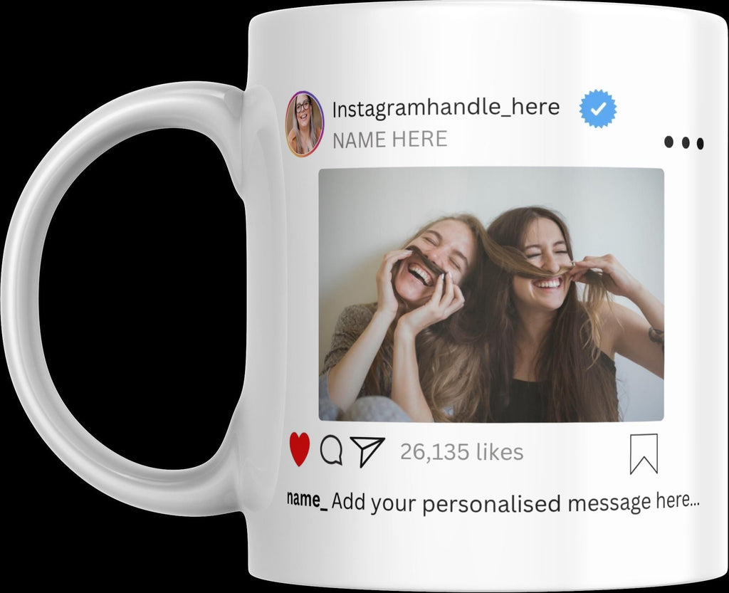 Personalised Instagram Mug | Custom Insta Post Design | Funny Social Media Gift | Instagram Gift | Novelty Mug | Gift | Personalised Mug Etsy