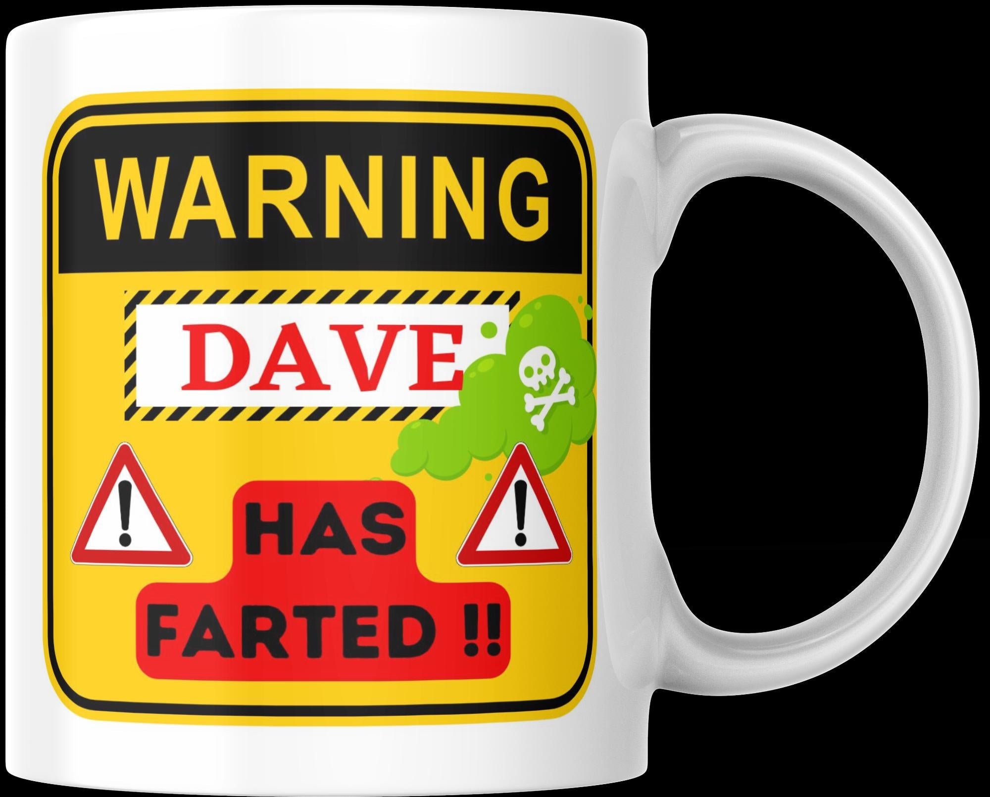 Personalised Novelty Mug | Funny Custom Name Mug | Rude Gift | Fart Joke | Personalised Gift | Gift for | Warning Gift | Joke Gift | Novelty Etsy