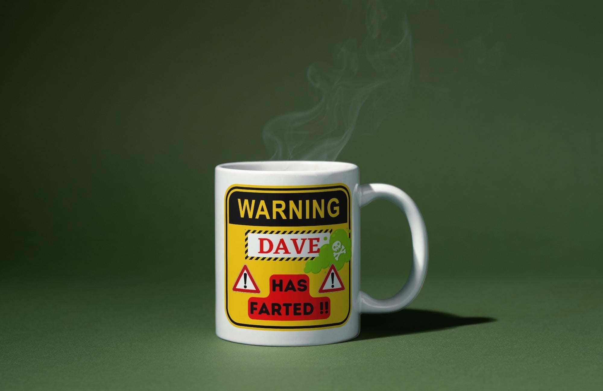 Personalised Novelty Mug | Funny Custom Name Mug | Rude Gift | Fart Joke | Personalised Gift | Gift for | Warning Gift | Joke Gift | Novelty Etsy