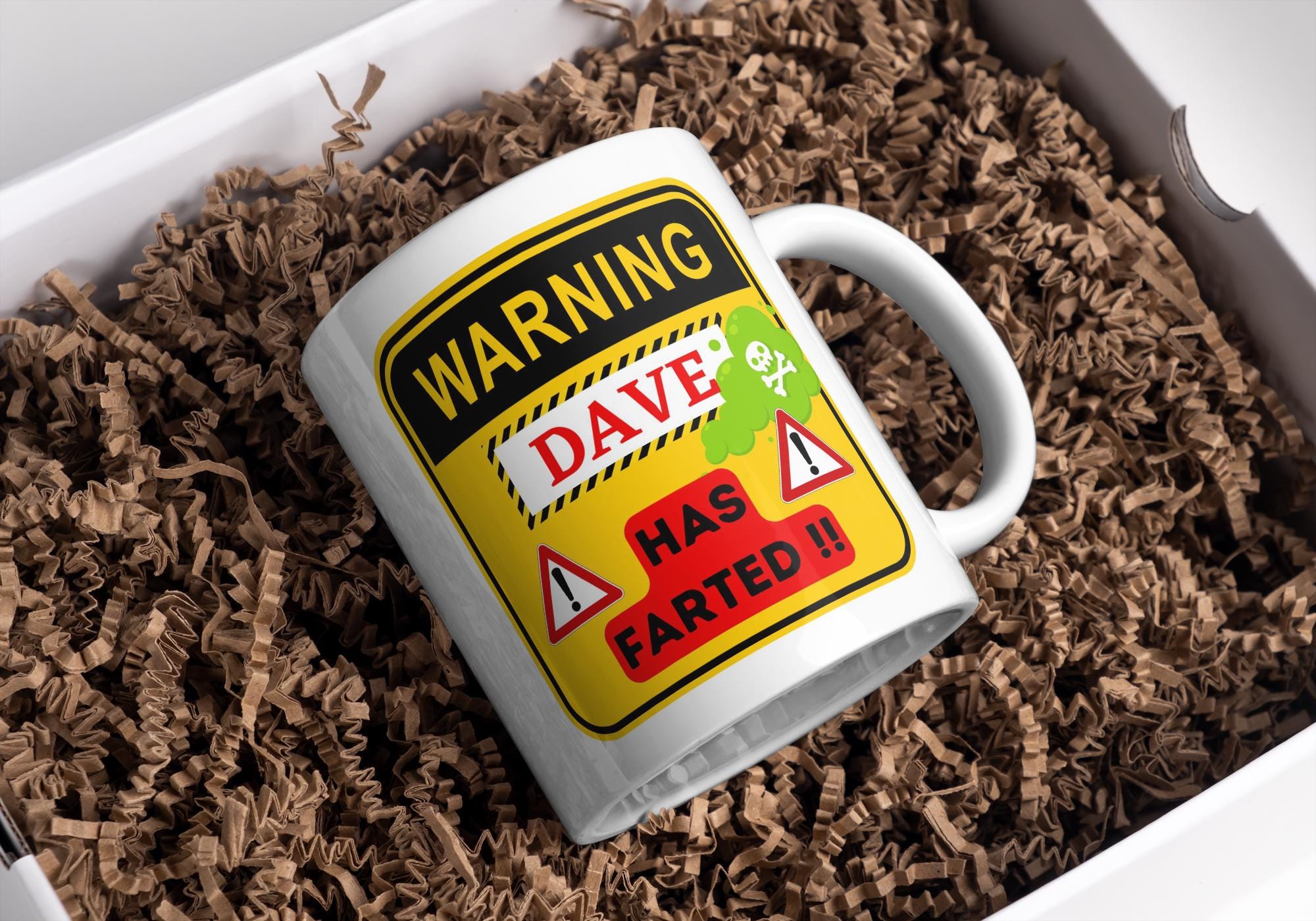 Personalised Novelty Mug | Funny Custom Name Mug | Rude Gift | Fart Joke | Personalised Gift | Gift for | Warning Gift | Joke Gift | Novelty Etsy