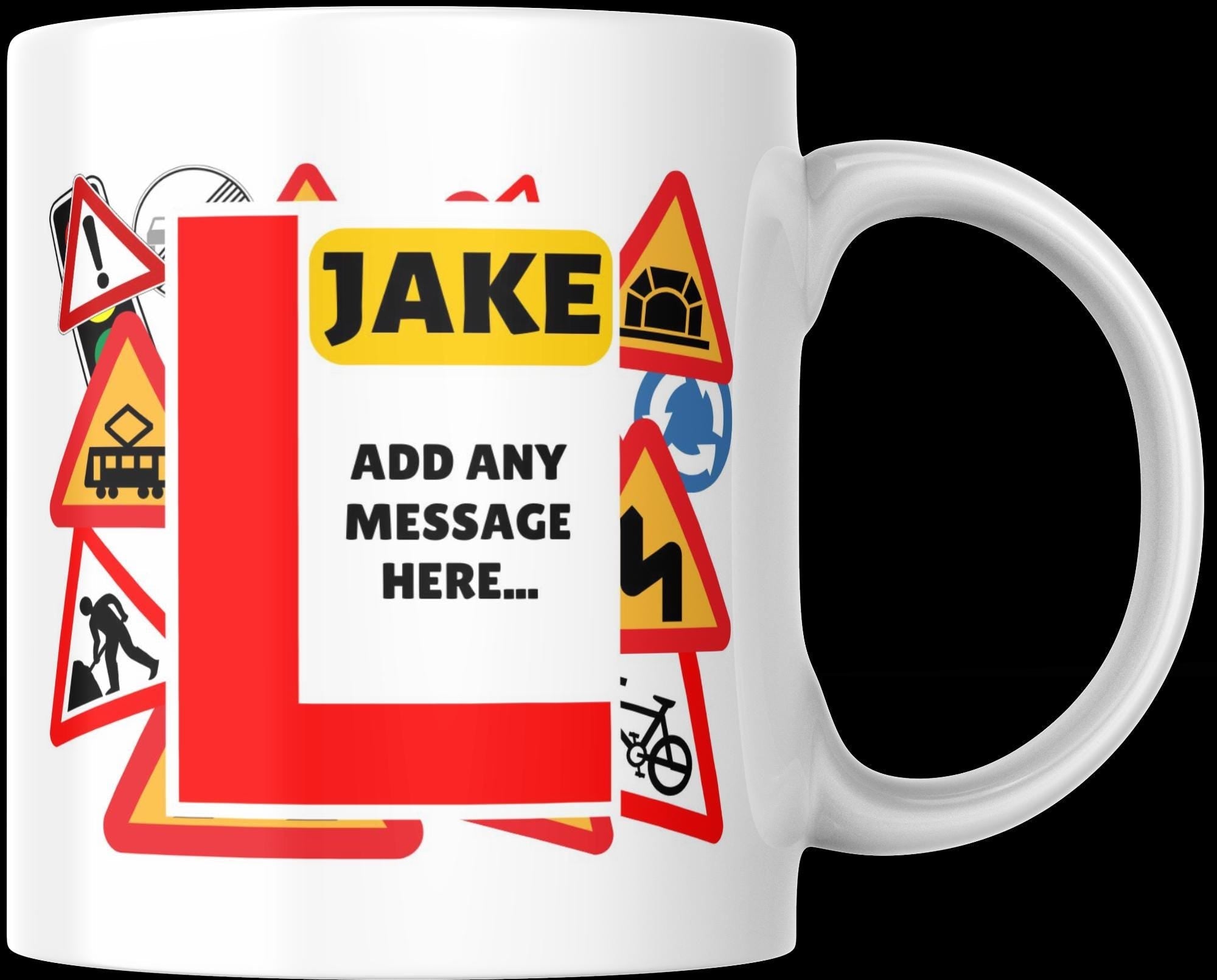 Personalised L Plate Mug | Learner Driver Gift | Funny Driving Mug | New Driver Present | Novelty Mug | Personalised Gift | Novelty Gift Etsy
