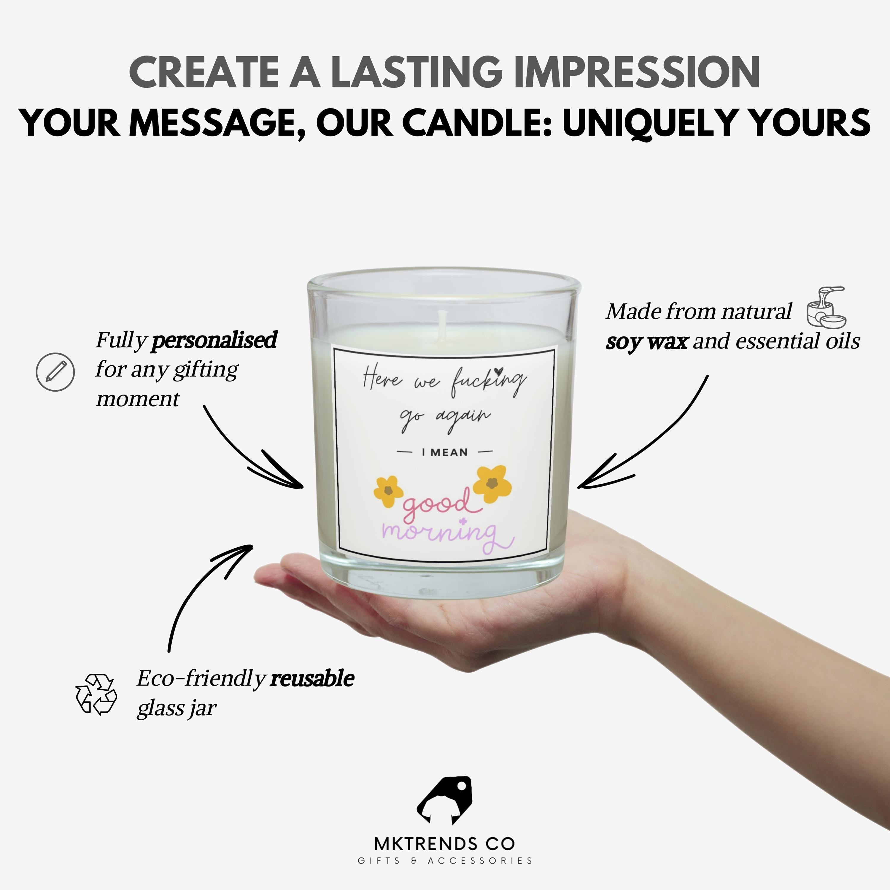 Funny Morning Person Joke Personalised Candle | Sarcastic Morning Person Gift | Sassy Quote Message Gift | Secret Santa | Funny Birthday Etsy