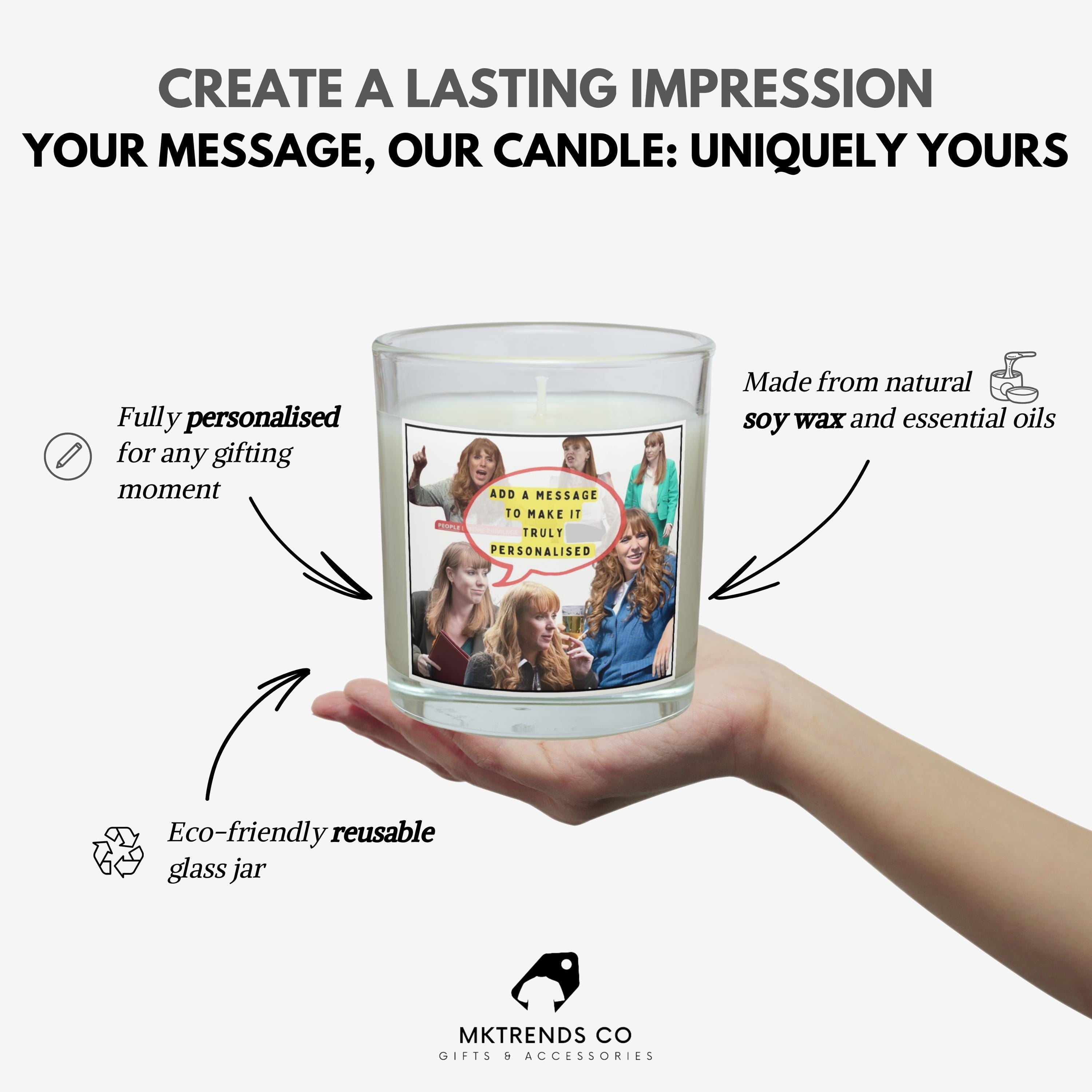 Funny Angela Rayner Candle Gift | Angela Rayner Message Personalised Candle | Deputy Prime Minister Quote Gift | Funny Politics Candle Gifts Etsy
