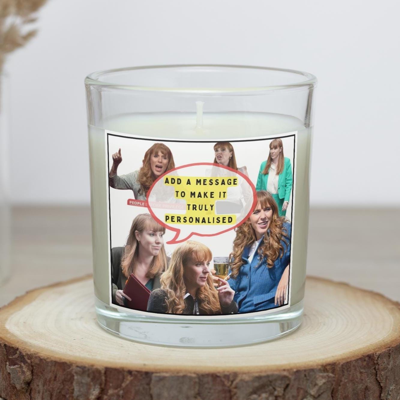 Funny Angela Rayner Candle Gift | Angela Rayner Message Personalised Candle | Deputy Prime Minister Quote Gift | Funny Politics Candle Gifts Etsy