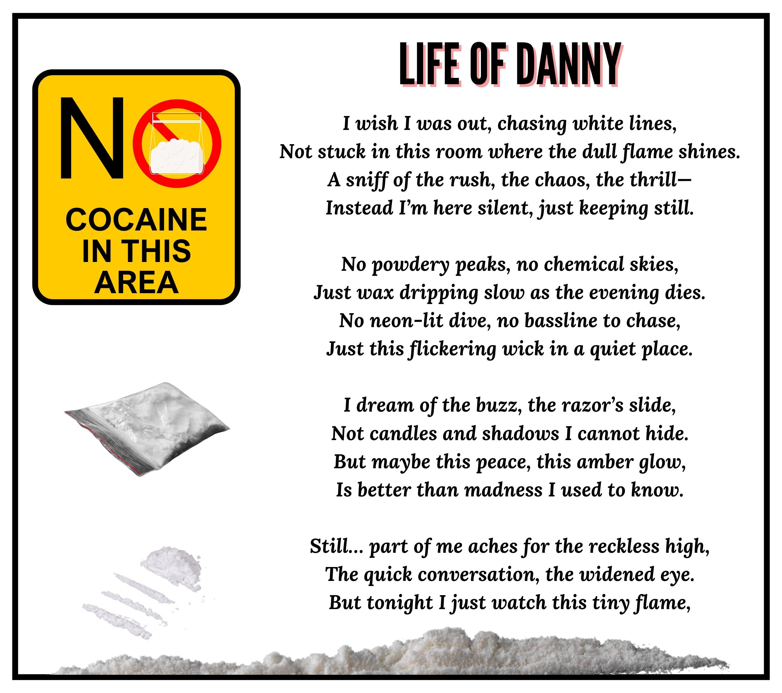 Funny No Cocaine Personalised Candle | Funny Cocaine Humour Poem Gift | Custom Message Cocaine Candle Gift | Adult Drugs Humour Candle Gift Etsy