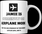 Personalised Airplane Mode Mug | Funny Custom Gift | Novelty Coffee Cup | Personalised Mug | Novelty Mug | Funny Gift | Coffee Tea | Gift Etsy