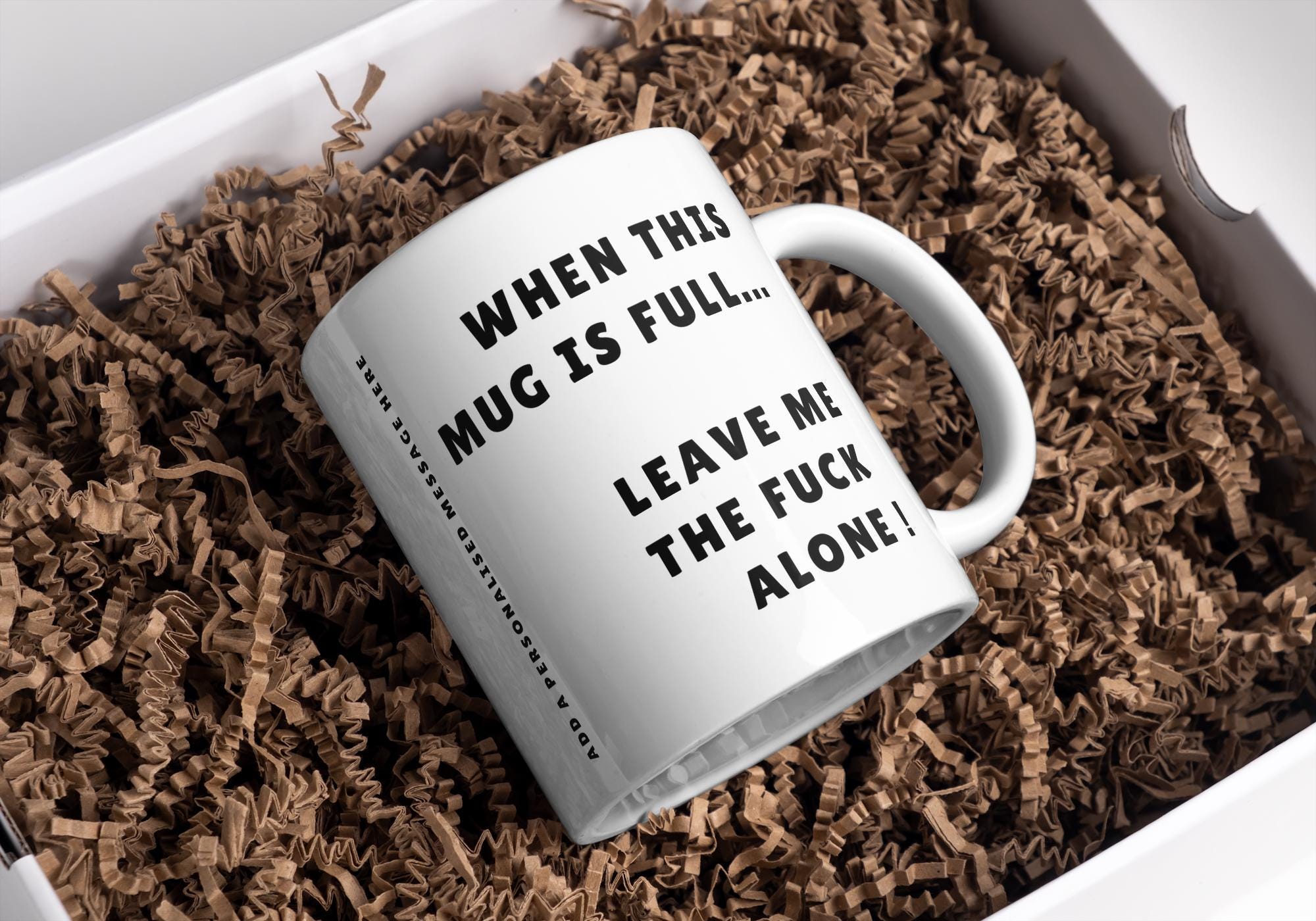 Personalised Leave Me Alone Mug Rude Funny Gift| Cup Mug | Sarcastic Gift | Funny Gift | Novelty Mug | Intovert Gift | Morning People Gift Etsy