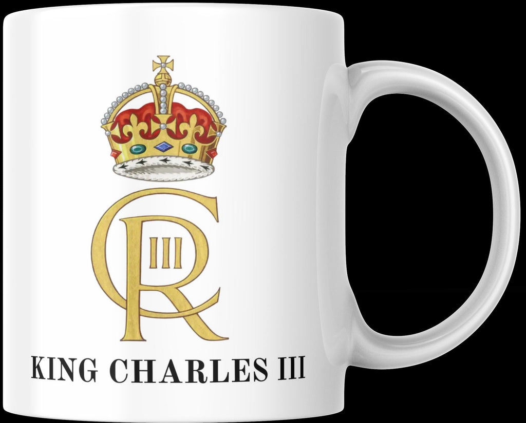 King Charles III Coronation Mug | CR III Monogram | Royal Emblem Design | Commemorative Souvenir | Patriotic Gift | King Charles | Royal Etsy