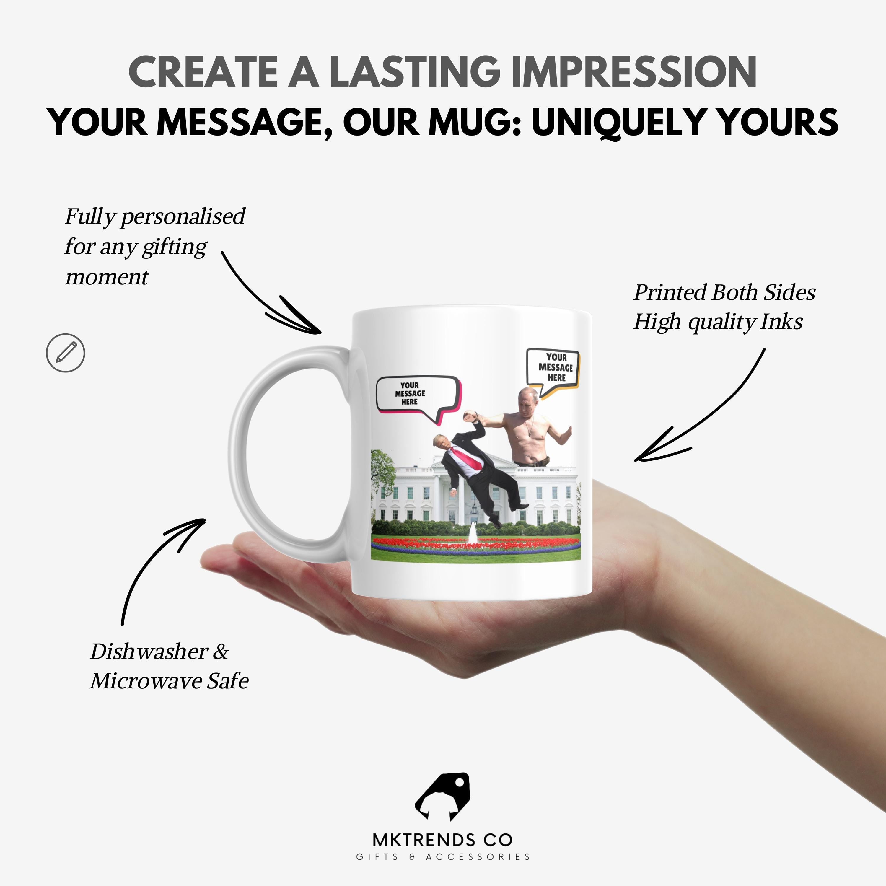 Personalised Political Mug | Funny Gift | Trump Mug | Putin Mug | Novelty Mug | Persoanlised Mug | Joke Gift | Prank Gift | Secret Santa Etsy