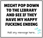 Funny Happy Ending Quote Personalised Candle | Novelty Adult Joke Gift | Fun Gift for Friends | Meme Quote Candle Gift | Rude Sarcastic Gift Etsy