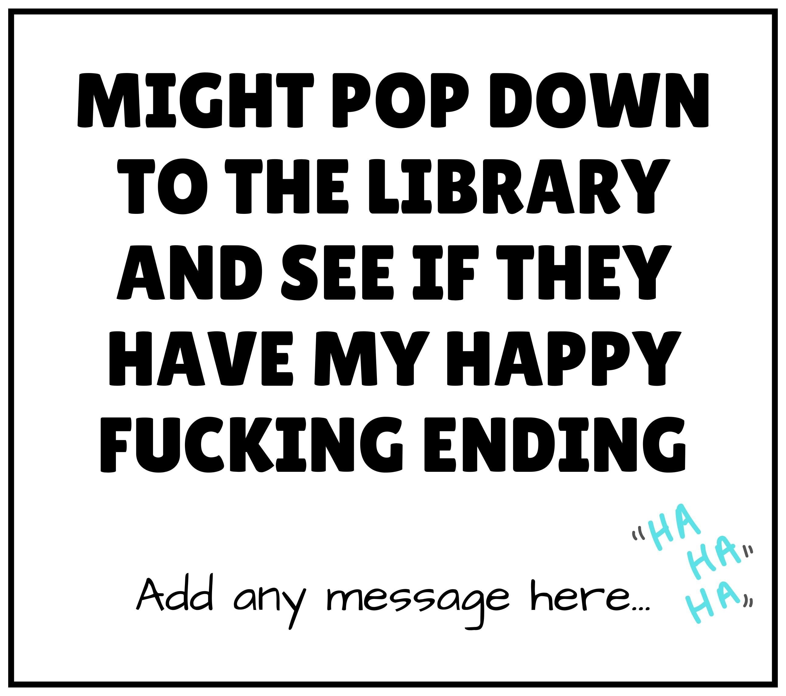 Funny Happy Ending Quote Personalised Candle | Novelty Adult Joke Gift | Fun Gift for Friends | Meme Quote Candle Gift | Rude Sarcastic Gift Etsy