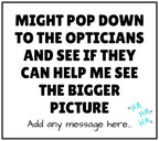 Sarcastic Opticians Bigger Picture Personalised Candle | Funny Candle Joke | Perspective Humour | Novelty Adult Joke Gift | Secret Santa Etsy