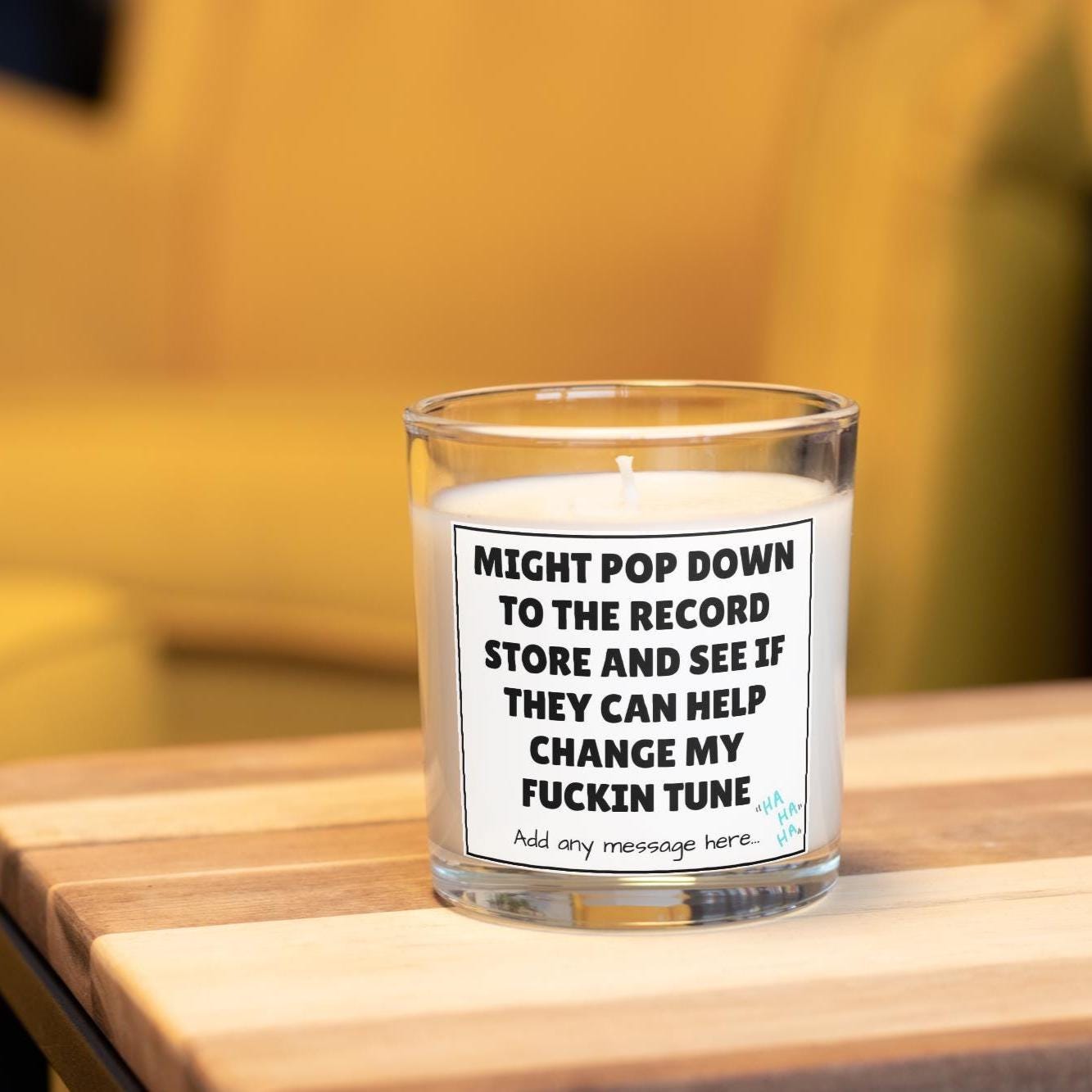 Funny Change My Tune Personalised Candle | Funny Adult Joke Candle | Funny Gift for Friends | Funny Meme Candle | Secret Santa | Birthday Etsy