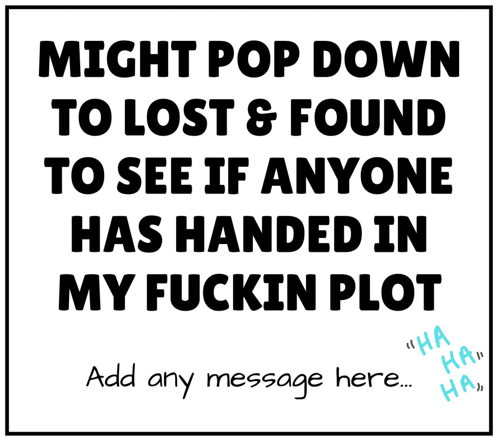 Lost the Plot Personalised Candle | Funny Life Joke Gift | Novelty Gift for Best Friend | funny Co Worker Gift | Mental Health Candle Gifts Etsy