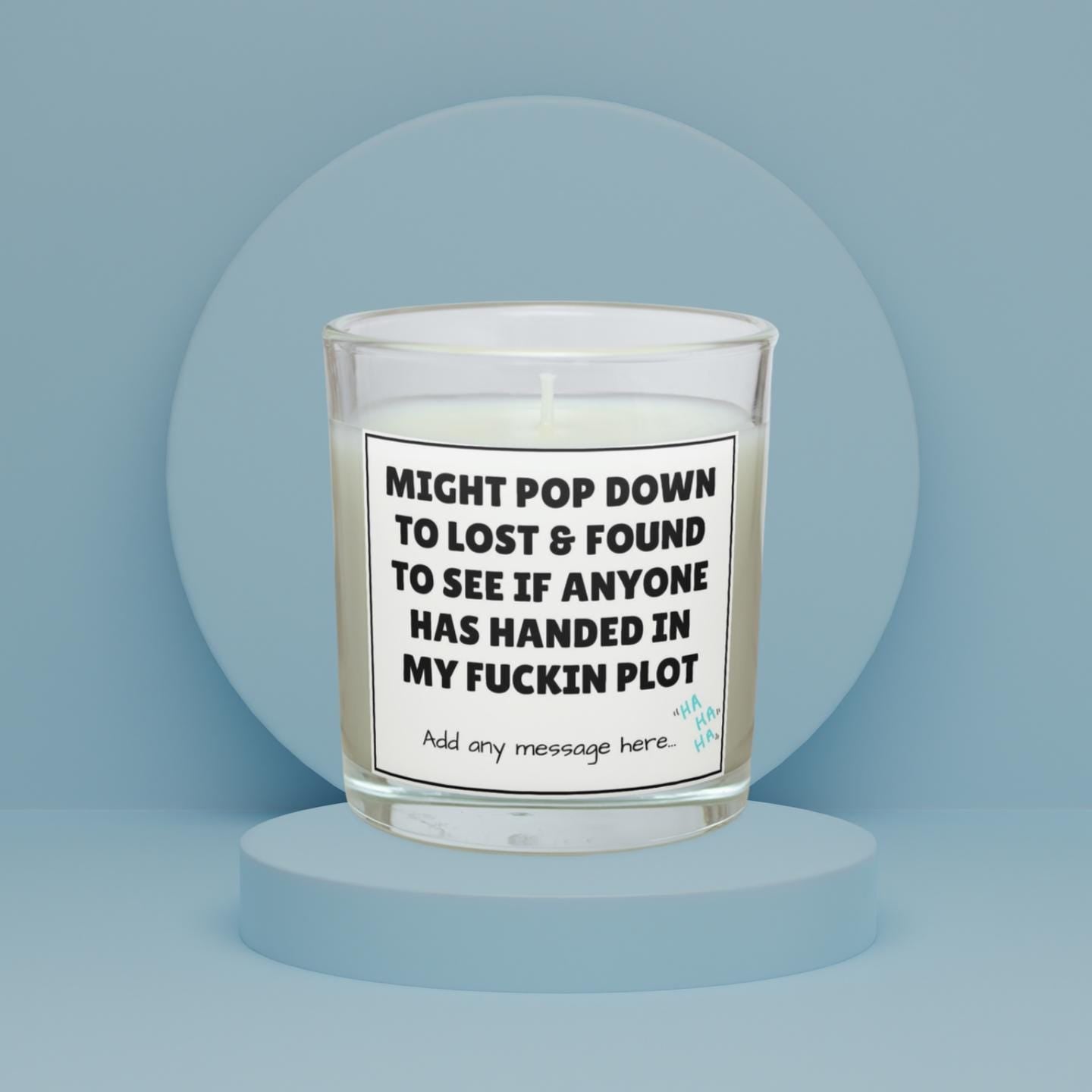 Lost the Plot Personalised Candle | Funny Life Joke Gift | Novelty Gift for Best Friend | funny Co Worker Gift | Mental Health Candle Gifts Etsy