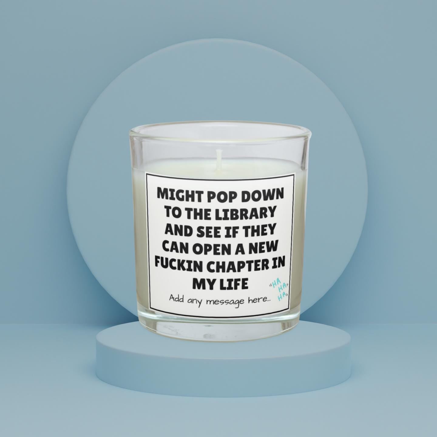 New Chapter Funny Personalised Candle | Novelty Life Struggles Gift | Bright Side of Life Candle Gift | Funny Thoughtful Gift | Message Gift Etsy