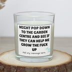 Funny Grow Up Personalised Candle | Novelty Childish Funny Gift | Funny Garden Centre Message Gift | Sarcastic Gift | Gift for Him or Her Etsy