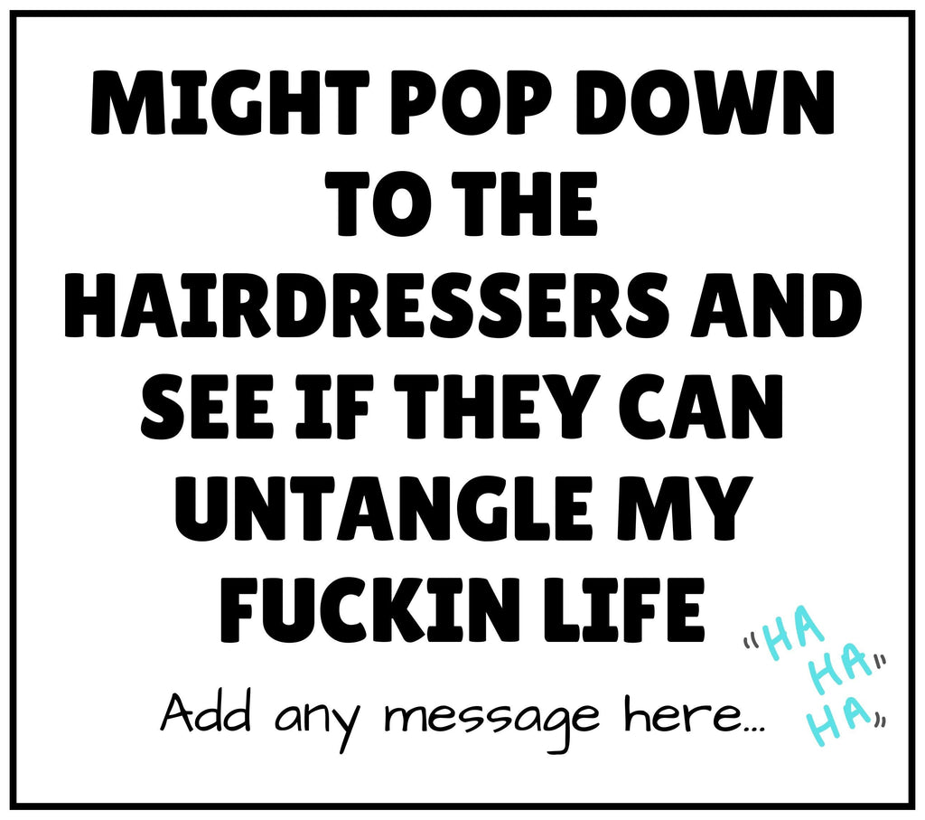 Funny Hairdressing Joke Personalised Candle | Untangle My Life Joke | Sarcastic Hairdresser Gift | Funny Work Friend | Novelty Secret Santa Etsy