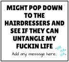 Funny Hairdressing Joke Personalised Candle | Untangle My Life Joke | Sarcastic Hairdresser Gift | Funny Work Friend | Novelty Secret Santa Etsy