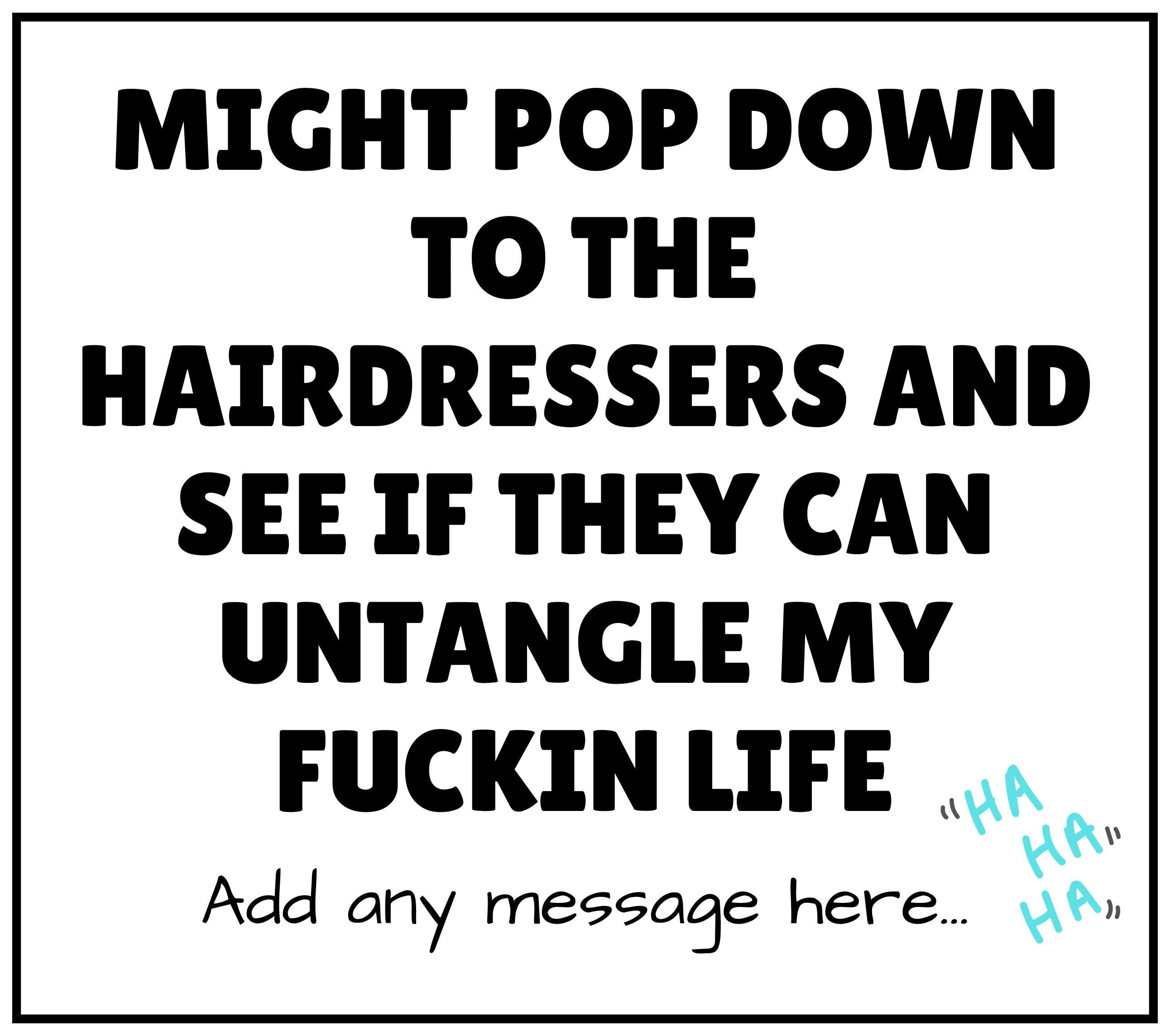 Funny Hairdressing Joke Personalised Candle | Untangle My Life Joke | Sarcastic Hairdresser Gift | Funny Work Friend | Novelty Secret Santa Etsy