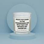 Funny Hairdressing Joke Personalised Candle | Untangle My Life Joke | Sarcastic Hairdresser Gift | Funny Work Friend | Novelty Secret Santa Etsy