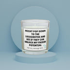 Funny Unlock My Potential Candle | Funny Gift for Friends | Funny Gift for Family | Secret Santa | Sarcastic Birthday | Funny Quote Candle Etsy