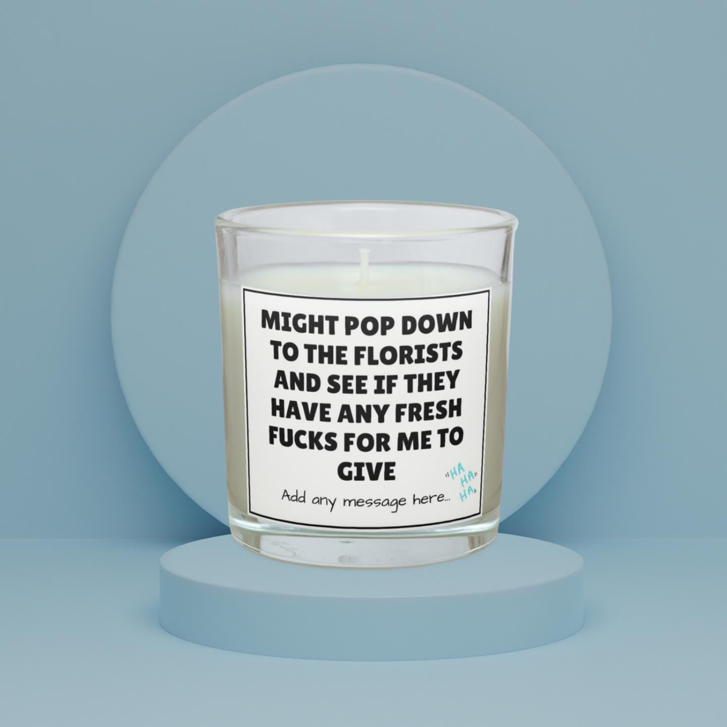 Funny No Fucks Given Personalised Candle | Novelty Adult Gift for Friends | Funny Workmate Gift | Secret Santa | My Last Fuck Candle Gift Etsy