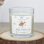 A Little Boy Is On The Way Personalised Candle | Custom Baby Announcement Gift | Baby Shower Décor | Baby Due Date Candle | Expecting Parent Etsy