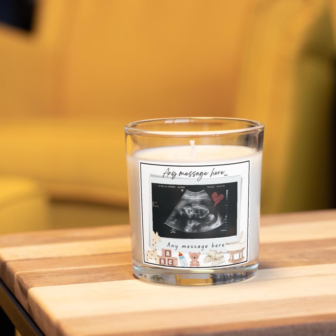 Baby Scan Photo Personalised Candle | Baby Ultrasound Gift | New Parent Gift | Baby Shower | Gender Reveal Scan | New Parents | Grandparents Etsy