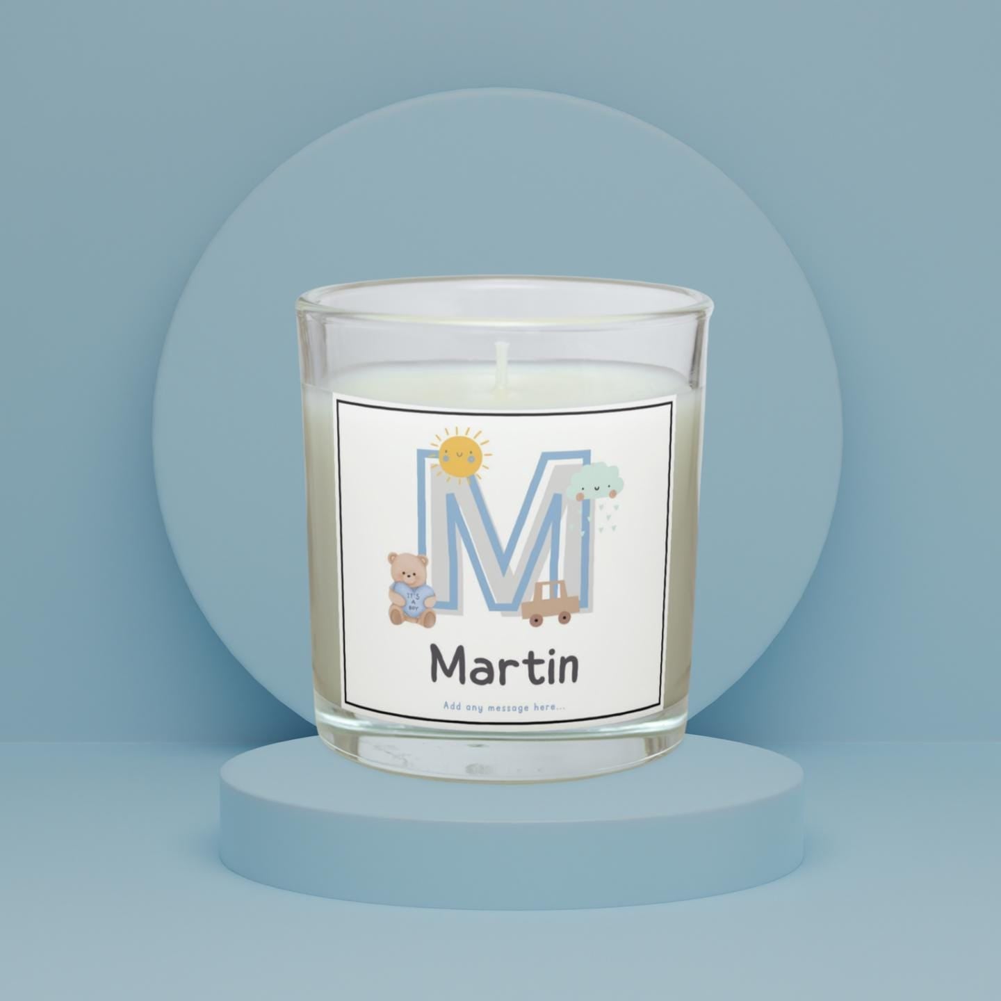 Baby Boy Name Initial Personalised Candle | Newborn Baby Boy Gift | Nursery Decoration | Gift for New Parent | Personalised New Baby Gifts Etsy