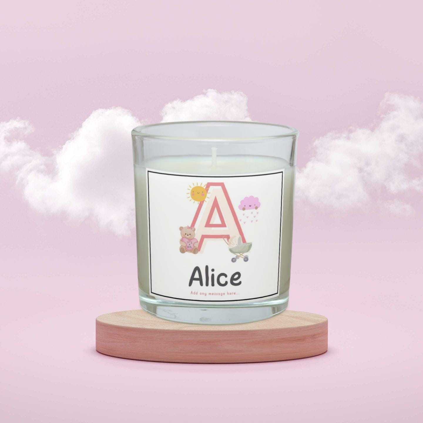 Baby Girl Name & Initial Personalised Candle | Newborn Girl Gifts | Nursery Decoration | New Parent Gifts | Custom Baby Shower Candle Gifts Etsy