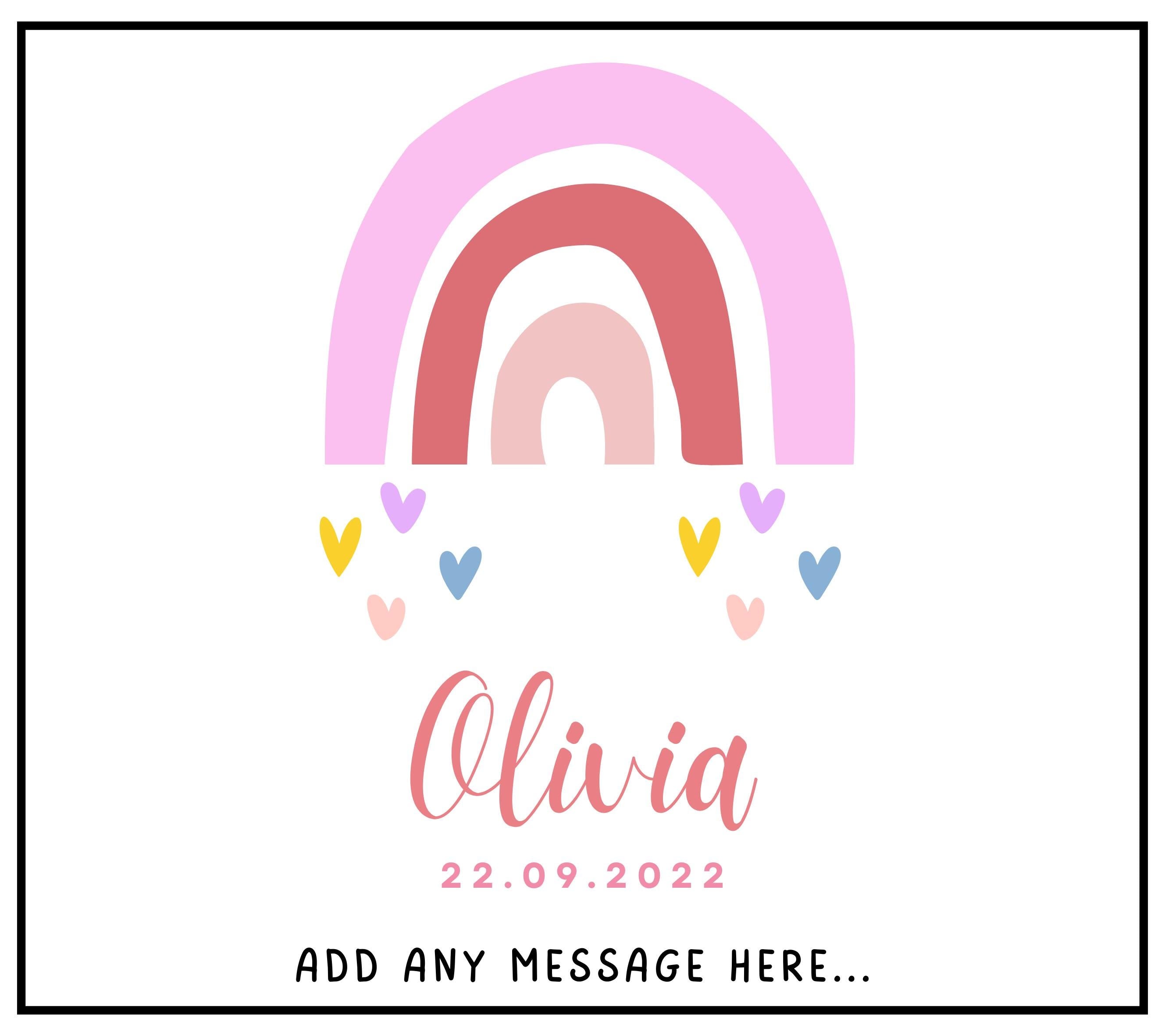 Baby Girl Name Date & Message Candle | Custom Girl Name Gift | Nursery Décor | Newborn Baby Girl Date | Baby Shower Gift | Personalised Baby Etsy