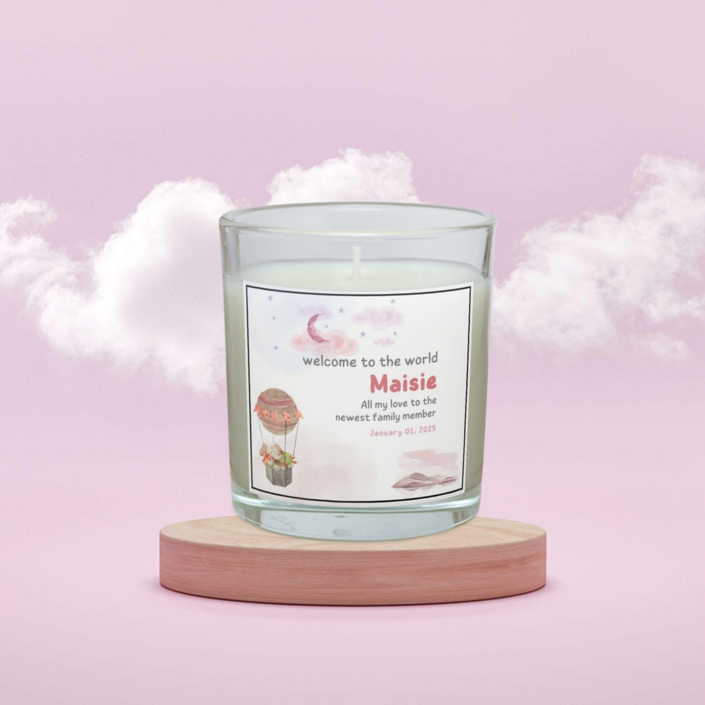 Welcome To The World Newborn Baby Girl Candle | Baby Girl Birth | New Parents | Personalised Nursery Décor | Newborn Baby Keepsake Candle Etsy