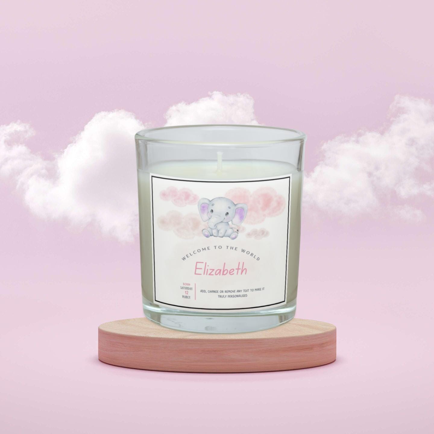 Newborn Baby Girl Keepsake Gift | Personalised Baby Girl Candle | Gift for New Parents | Nursery Keepsake Candle | Gift for New Grandparents Etsy
