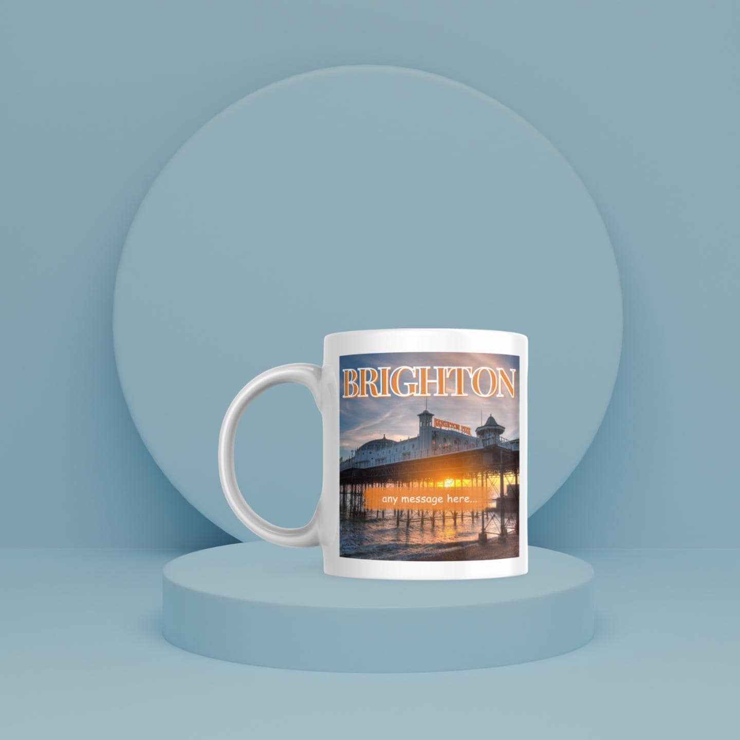 Personalised Brighton Mug | Brighton Pier | Custom Message | Seaside Souvenir Gift | Coastal Keepsake | Brighton Gift | Personalised Gift Etsy