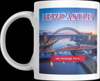 Personalised Newcastle Mug | Tyne Bridge | Custom Message | Geordie Souvenir Gift | Northern Pride | Personalised Mug | Novelty Gift Etsy