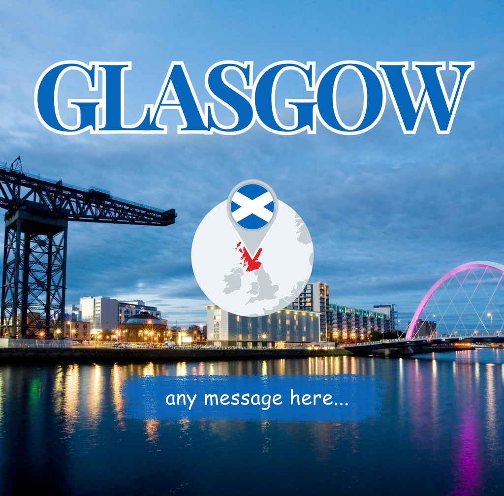 Personalised Glasgow Mug | Scottish Flag | Custom Message | Scotland Souvenir | Scotland Gift | Personalised Mug | Glasgow | Coffee Cup Etsy