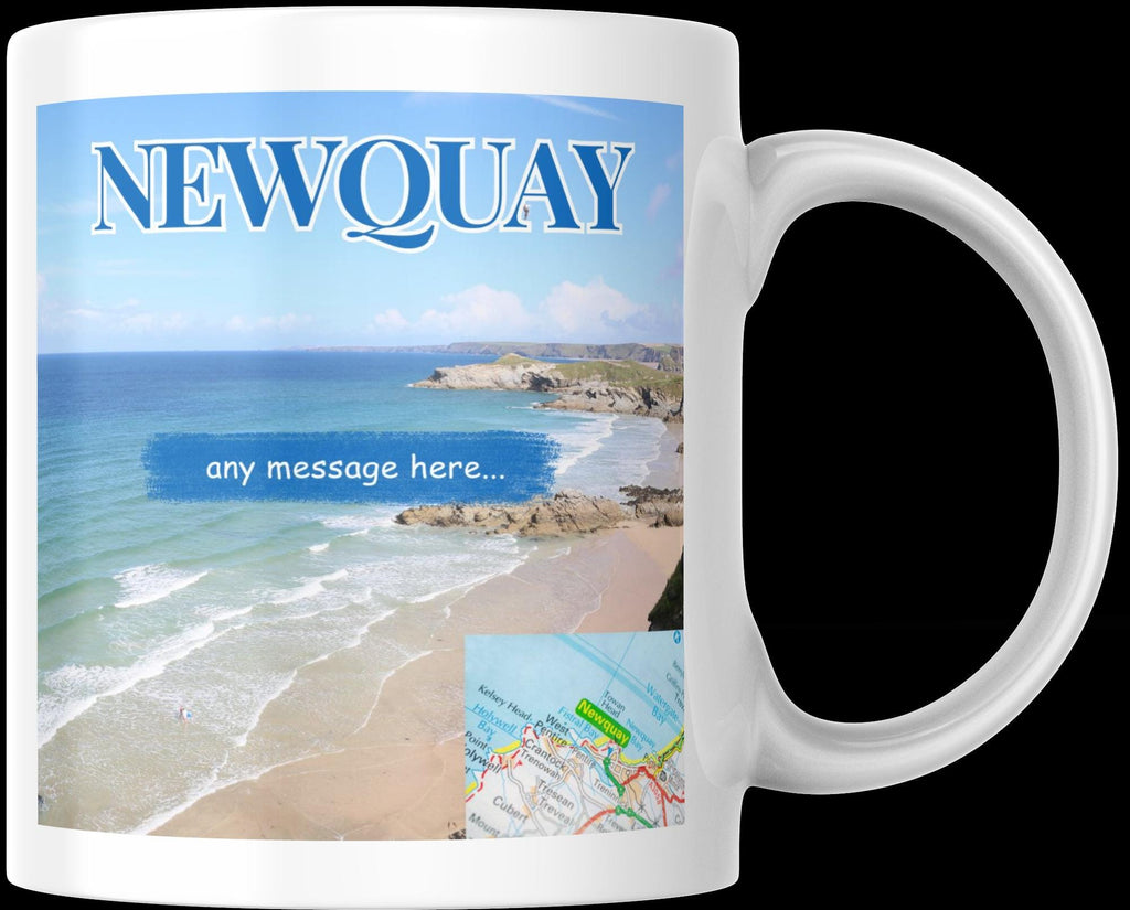 Personalised Newquay Mug | Custom Message | Cornwall Souvenir | Seaside Keepsake Novelty Mug | Place Name | Newquay | Personalised Gift Etsy