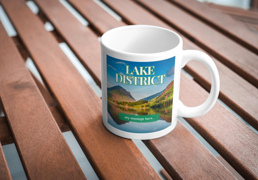 Lake District Personalised Mug | Scenic UK Landscape Gift | Custom Message Mug | Nature Lover Present | Cumbria Souvenir | Novelty Mug | DIY Etsy